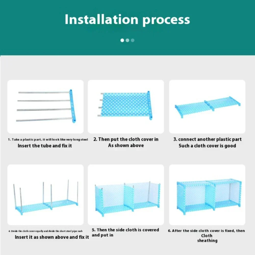Simple Multi-Layer Bookshelf Closet Organizer